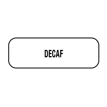 Decaf Label 1/2 X 1-1/2